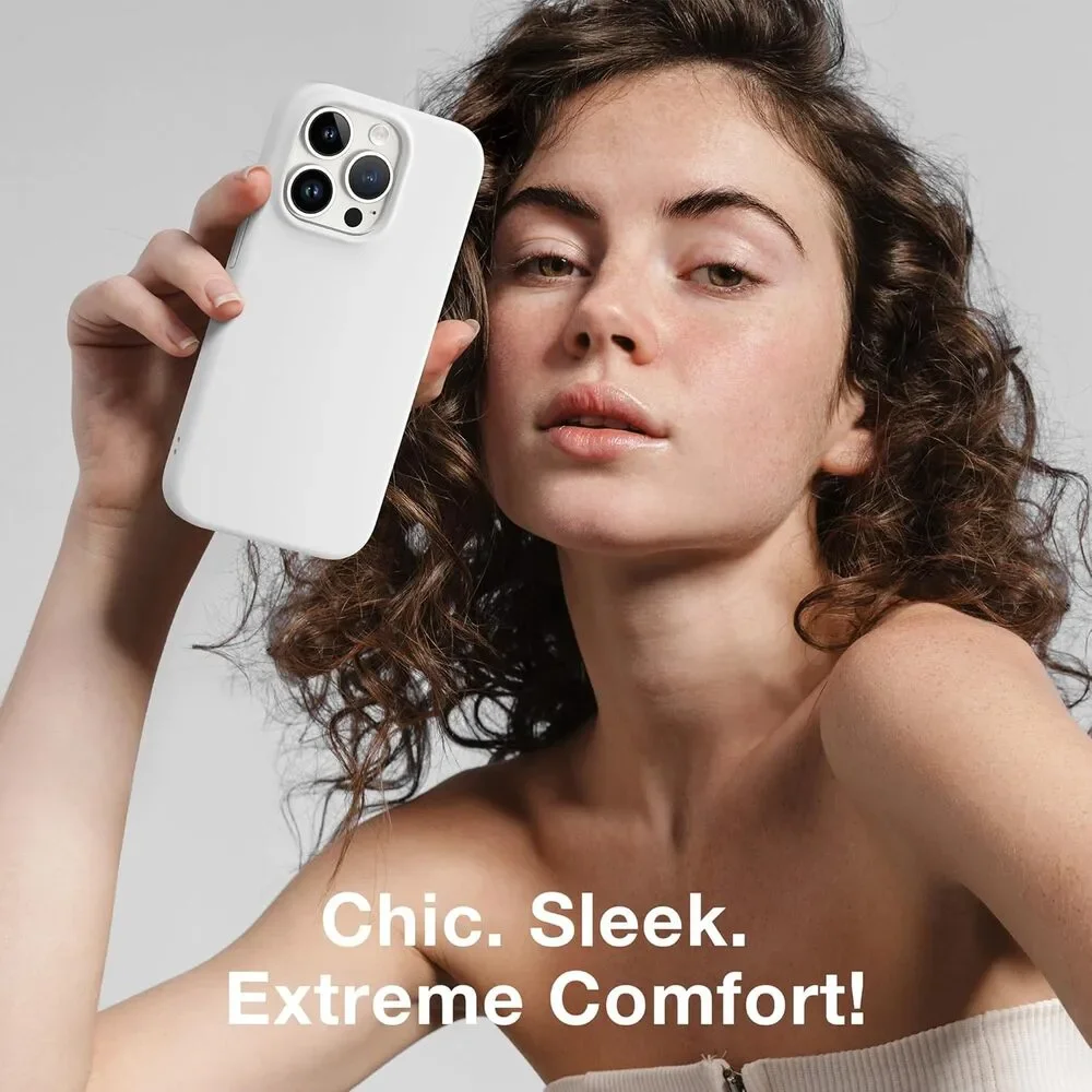 iPhone 14 Pro Case, Compatible w/ Magsafe, 2 Screen & Lens Protectors, White